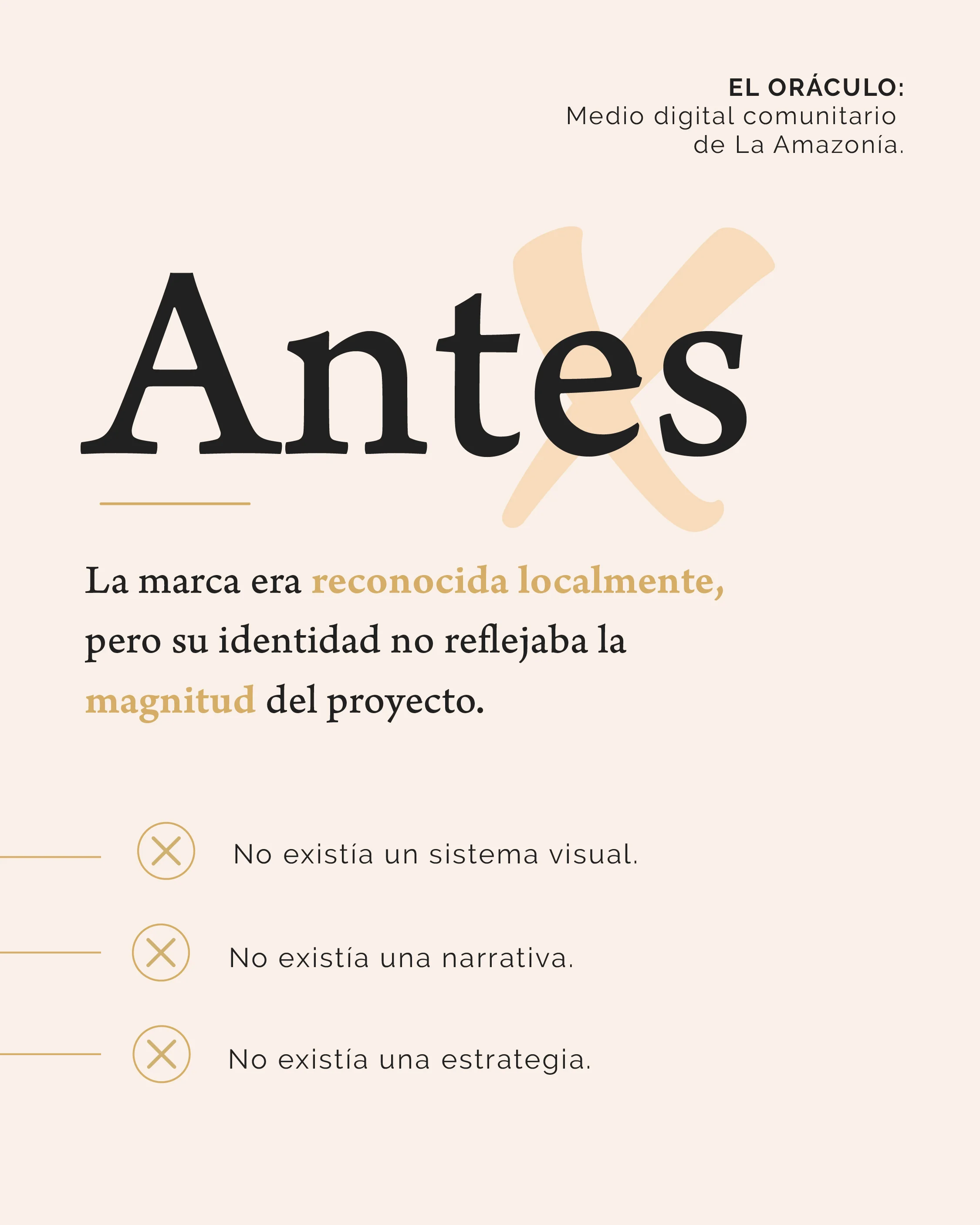 Antes del proyecto El Oráculo